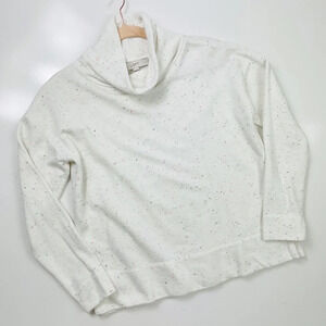 LOFT Modern Funnel Neck‎ Flecked Splatter Sweater Size Medium